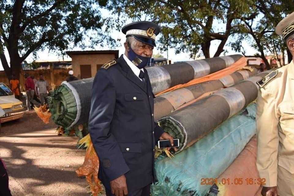 The synthetic lawns promised by Mr sangare Sekouba Soumare delivered